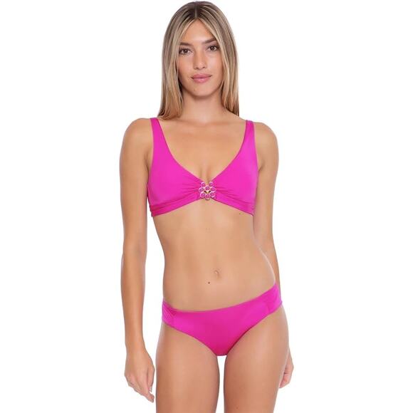 Trina Turk ORCHID PURPLE Atlas Swim Top, US sz 6 - Picture 1 of 5